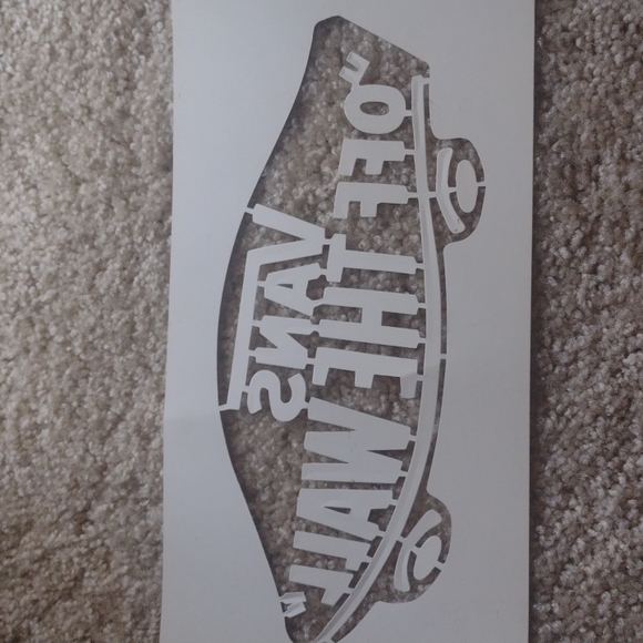 Vans off the wall paint stencil 12"x" 6 one of a kind from vans back in the day. - Picture 6 of 8